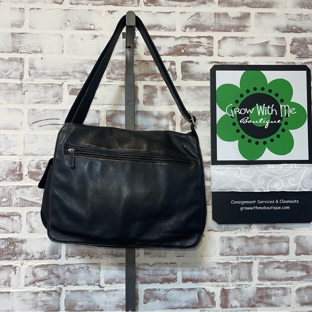 Fossil midi Black Leather Messenger Bag - Picture 2 of 6